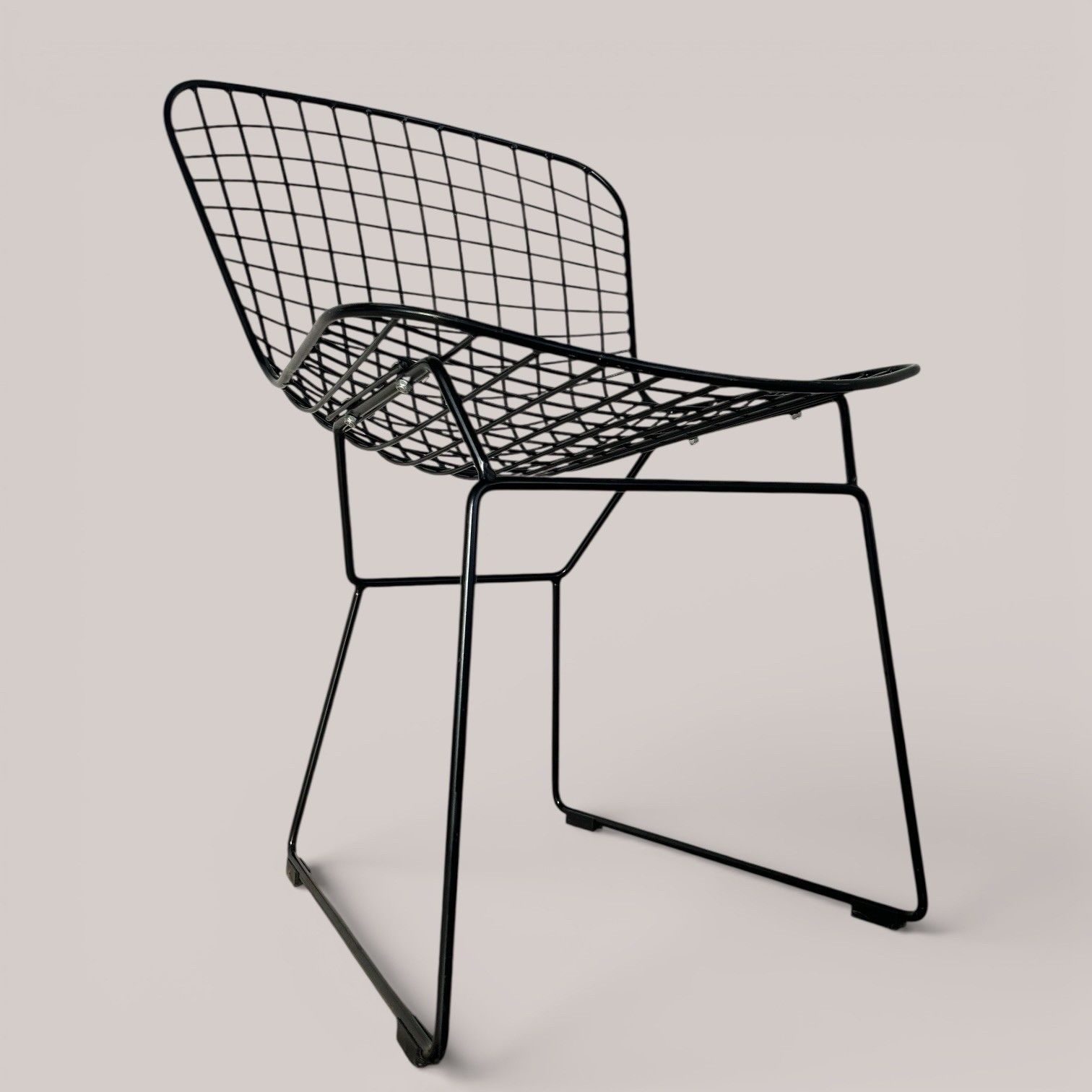 Harry Bertoia Wire Side Chair Knoll International– Black photo 250.0