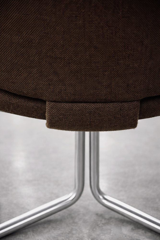 Mid Century Modern German Modern Brown Fabric And Aluminum Chairs By Herbert Hirche For Mauser Werke Waldeck, 1970s, Set Of 2 photo buy