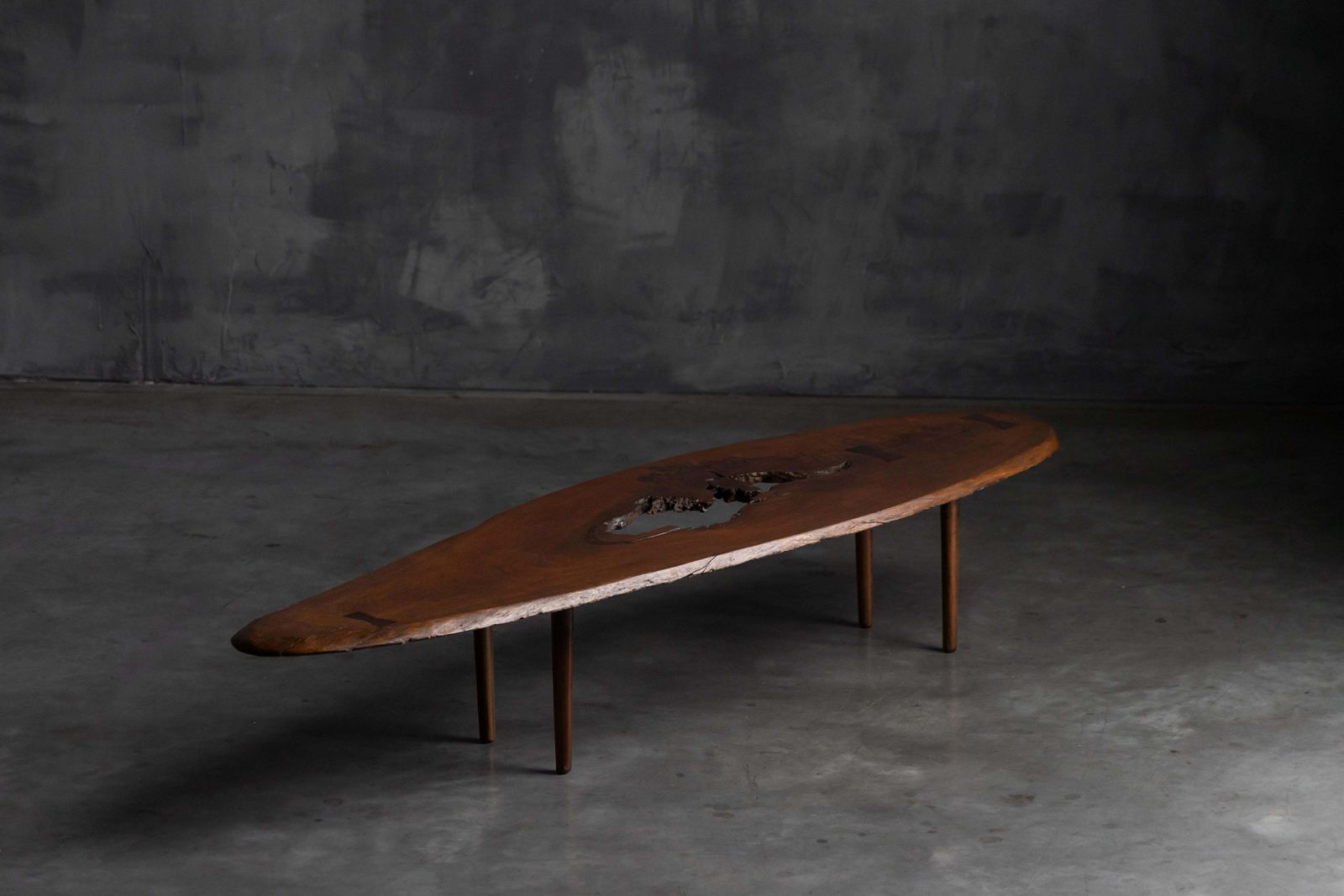 Furniture Organic Modern Coffee Table With Natural Void, France, Mid 20th Century photo