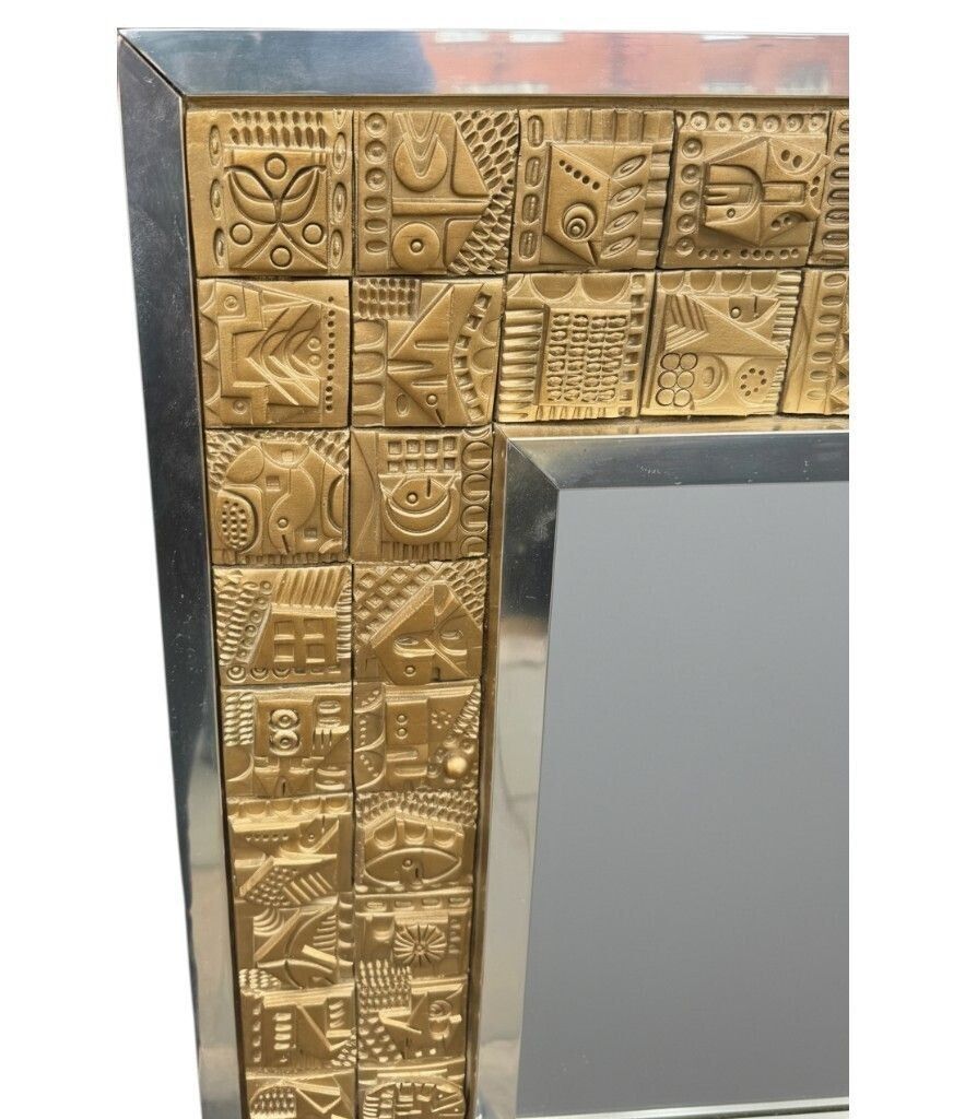 A Large Unique 1950s Handmade Tiled Mirror By English Artist Ron Hitchins photo buy