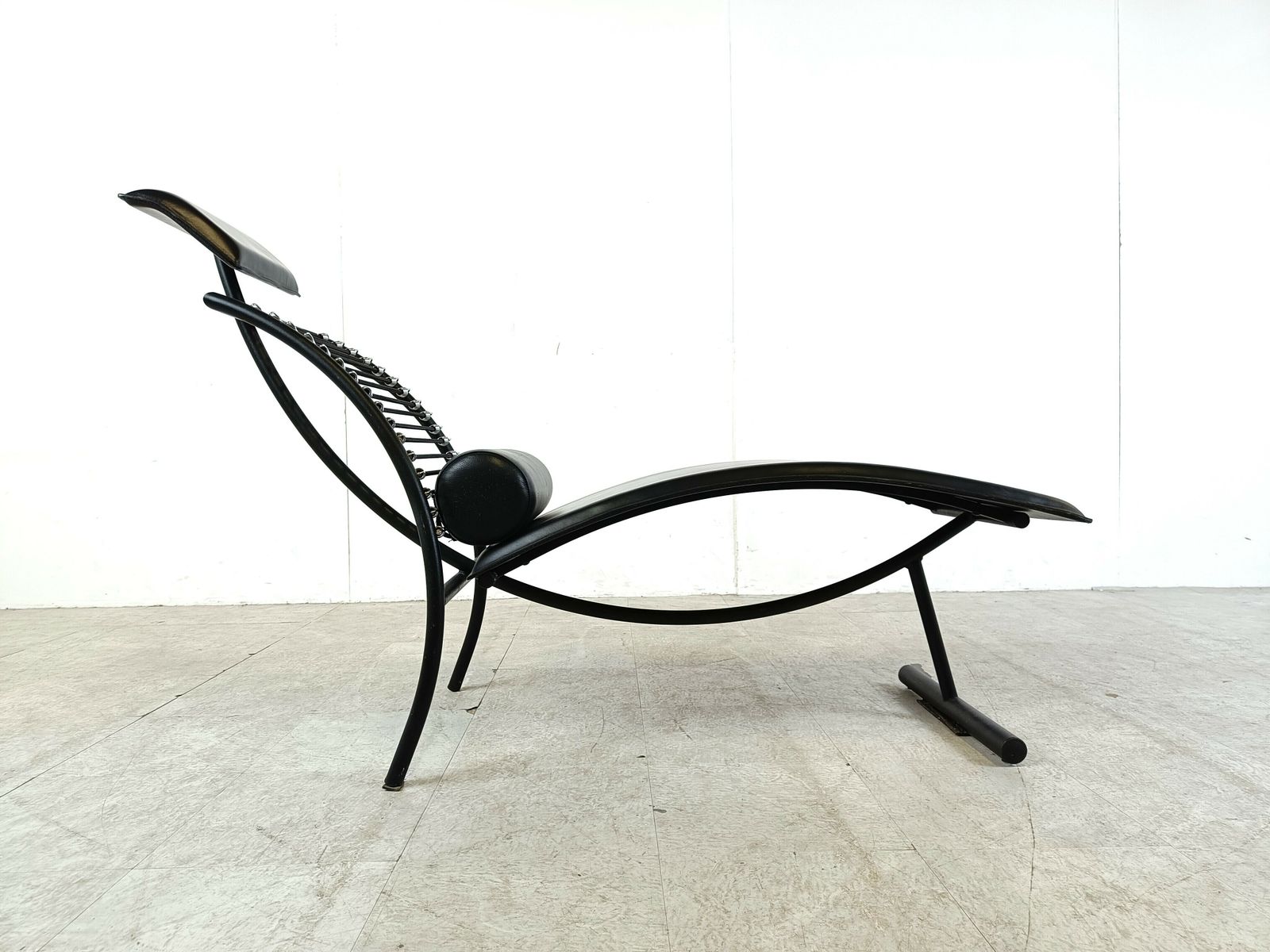 Vintage Chaise Longue In The Manner Of Rene Herbst, 1990s photo vintage