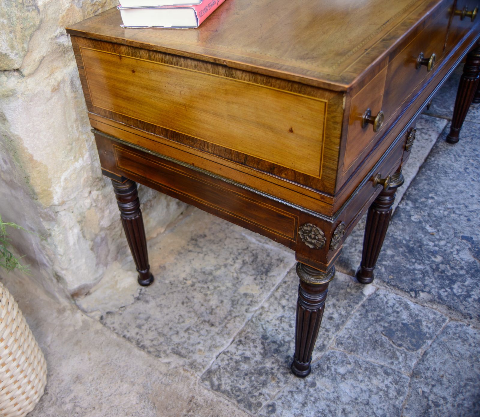Regency Mahogany Sideboard   Converted Piano   Georgian   Reeded Legs photo vinterior