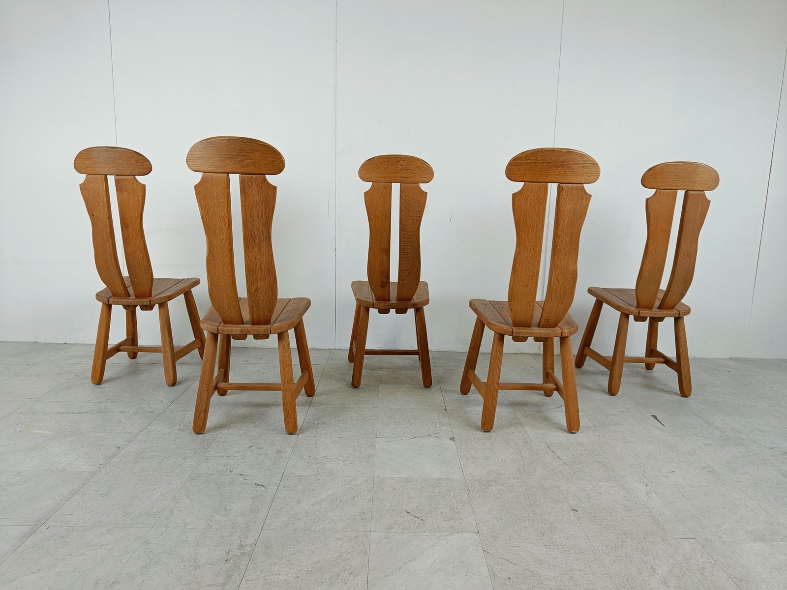 Vintage Dining Chairs By Depuydt, Belgium, Set Of 5   1960s photo 1500.0
