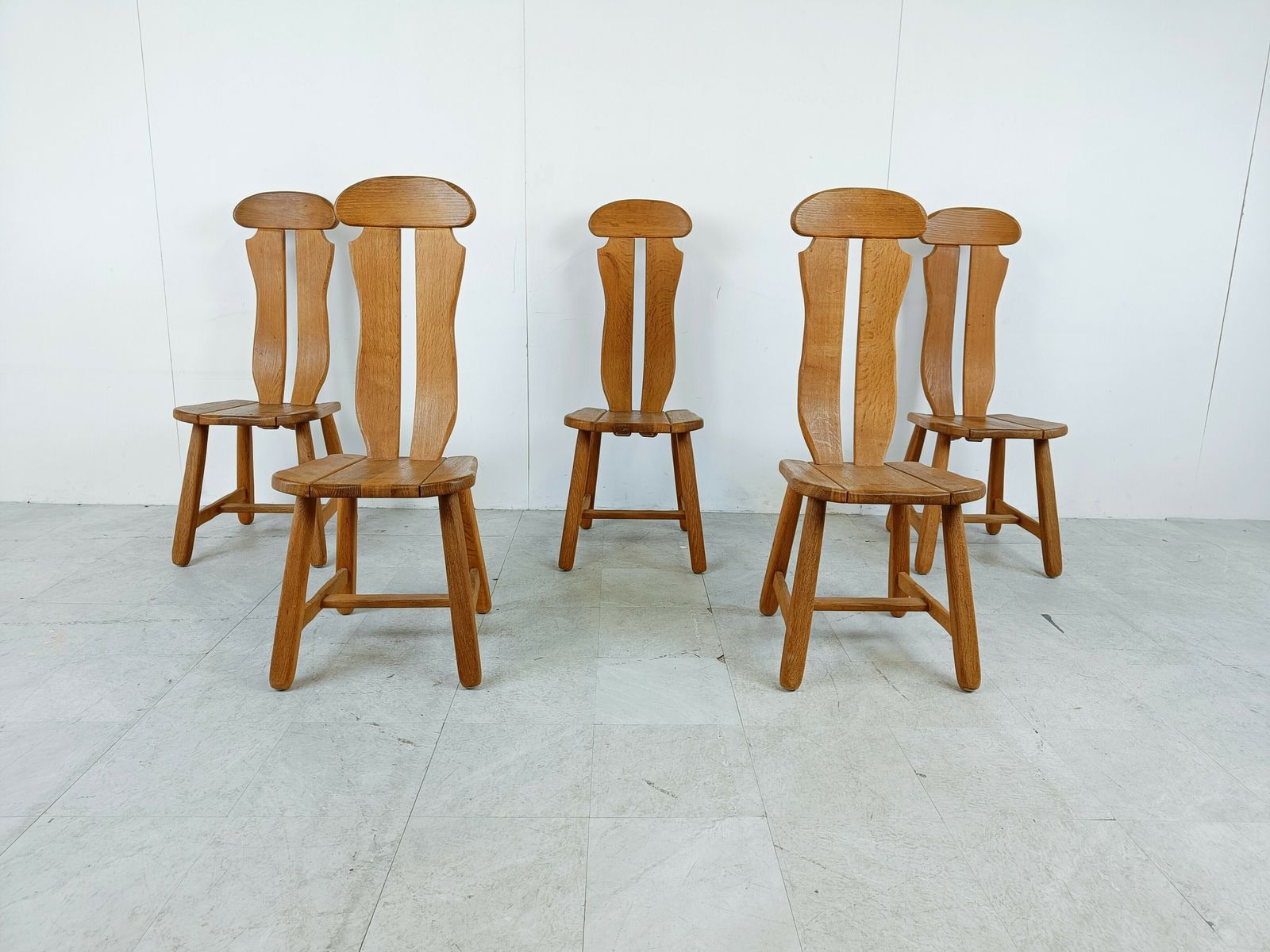 Vintage Dining Chairs By Depuydt, Belgium, Set Of 5   1960s photo buy
