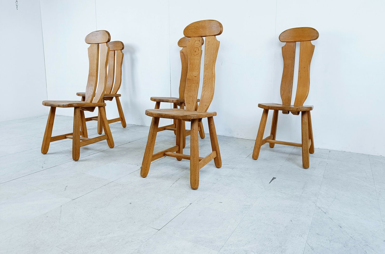 Vintage Dining Chairs By Depuydt, Belgium, Set Of 5   1960s photo vintage