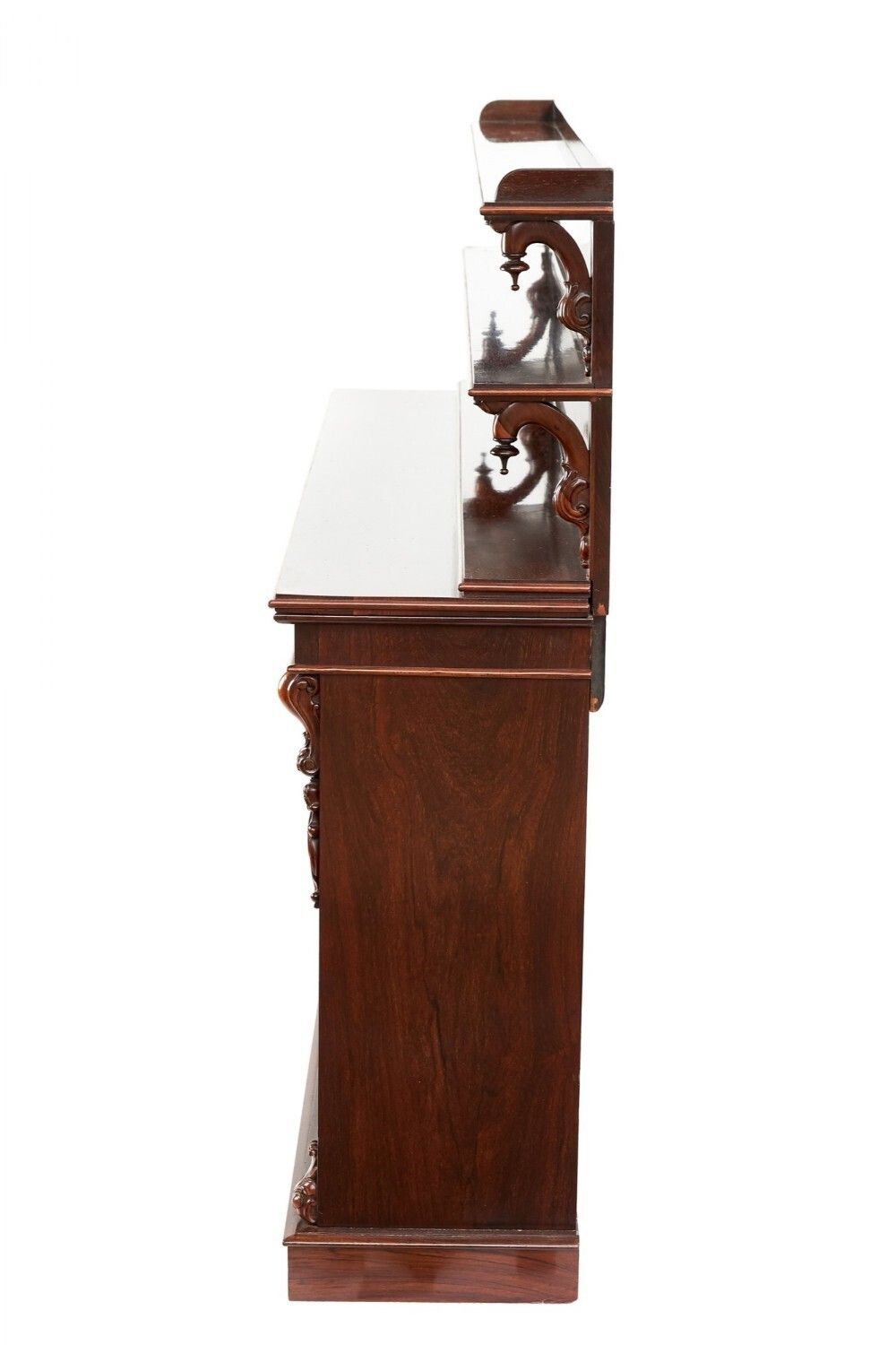 Impressive Late Regency Goncalo Alves 3 Door Side Cabinet photo vinterior