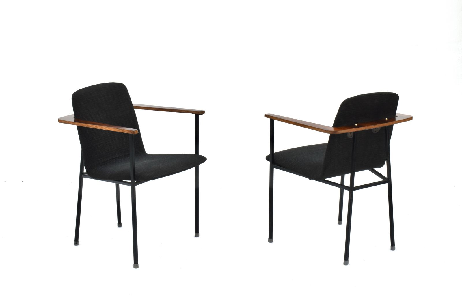 1960s Rosewood & Steel Side Chairs photo furniture