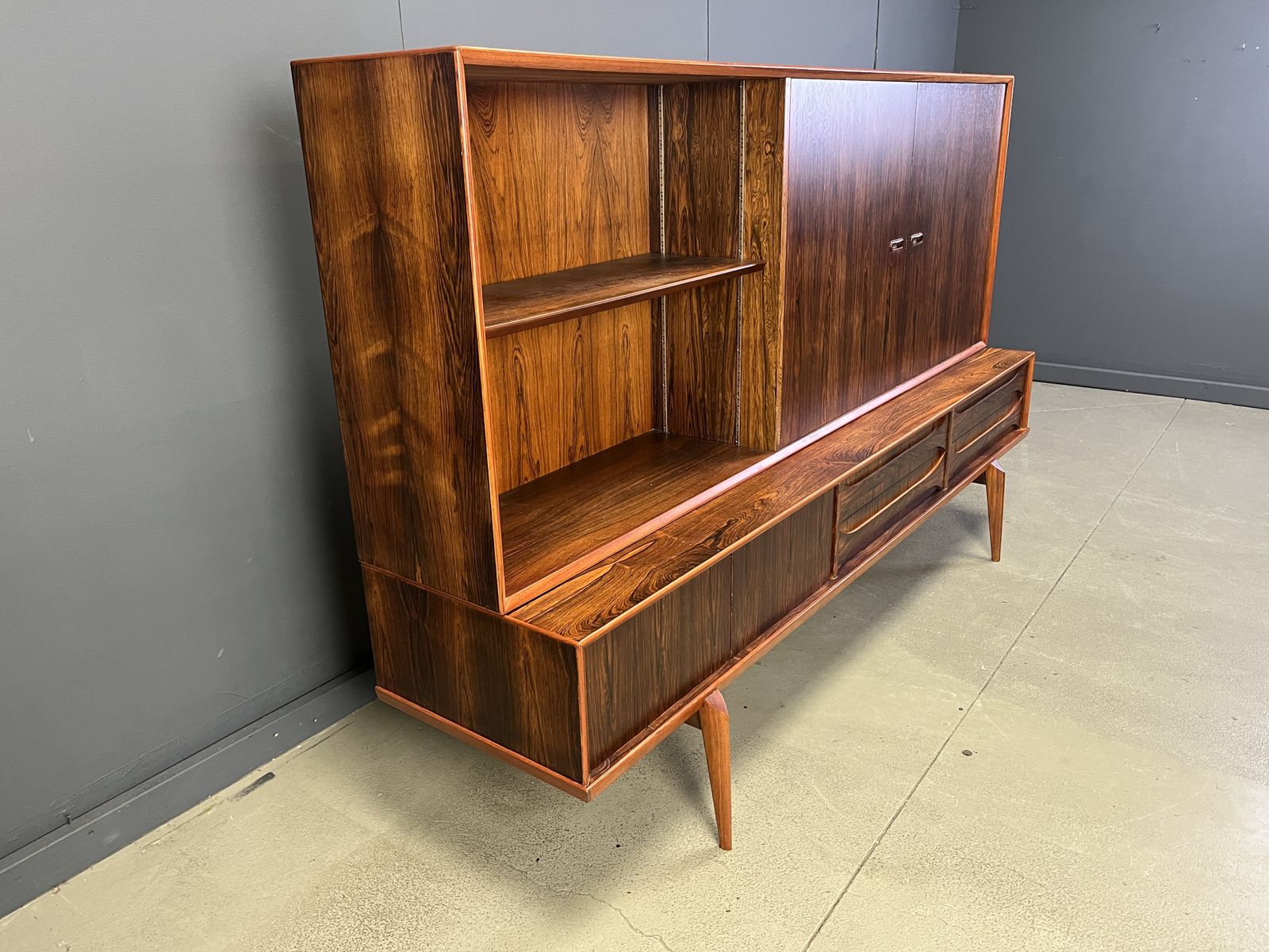 Oswald Vermaercke Paola Rosewood Highboard For V Form Belgium 1959 photo for sale