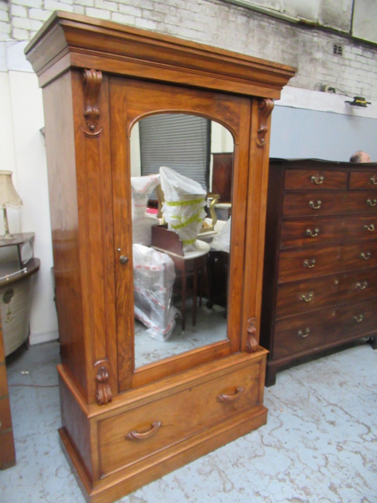 A Victorian     Walnut   Wardrobe   1870s photo furniture