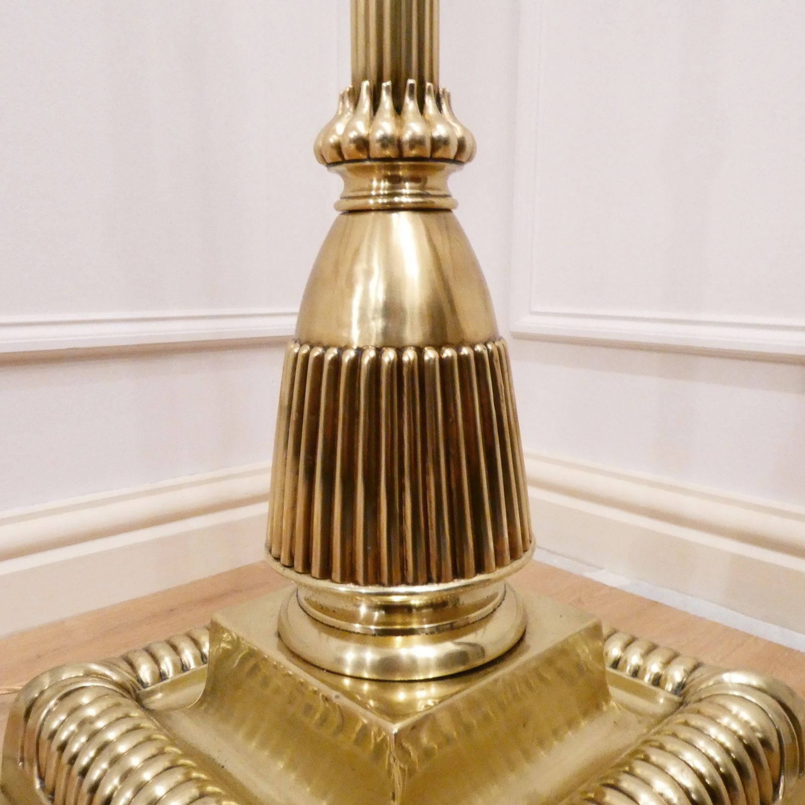 Victorian Brass Floor Lamp, 1800s photo vintage