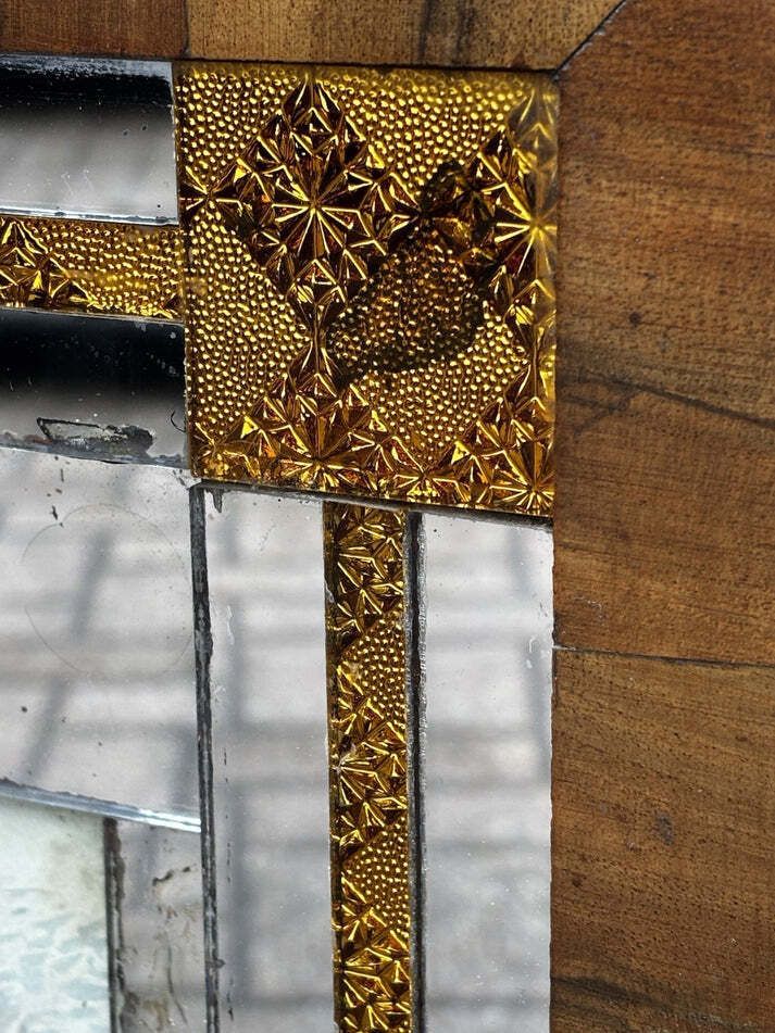 Art Deco Walnut And Glass Fire Screen photo Home Fixtures