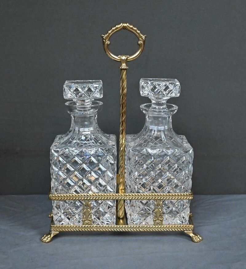 Bronze & Crystal Liquor Cabinet – Late 19th Century photo 360.0