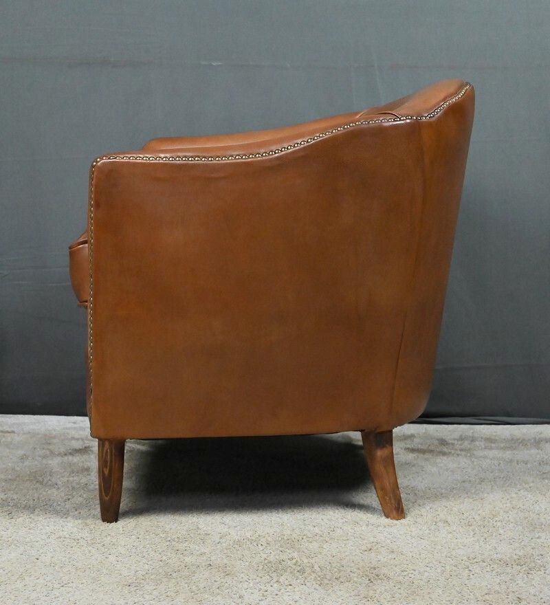 Solange Club Chair In Sheepskin Leather photo buy