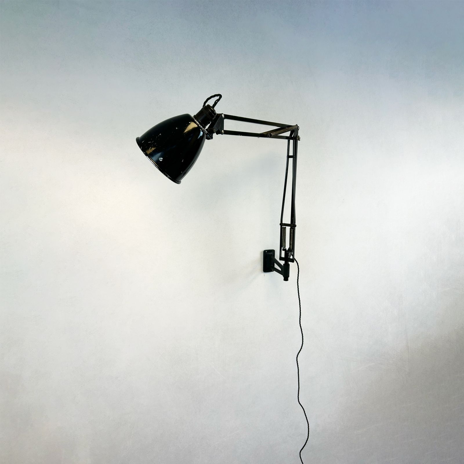 Herbert Terry 1209 Anglepoise Wall Lamp, Black