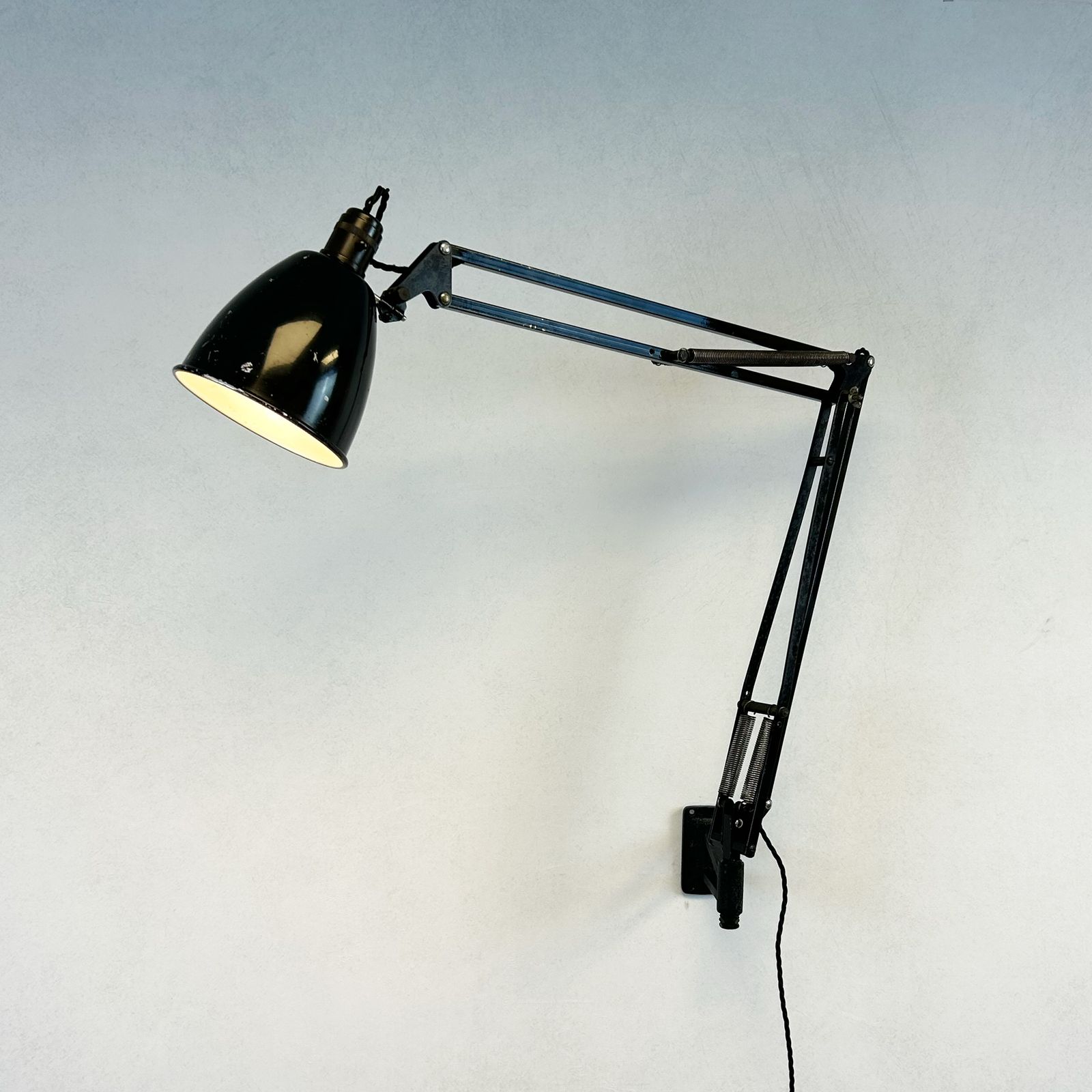 Herbert Terry 1209 Anglepoise Wall Lamp, Black photo vinterior