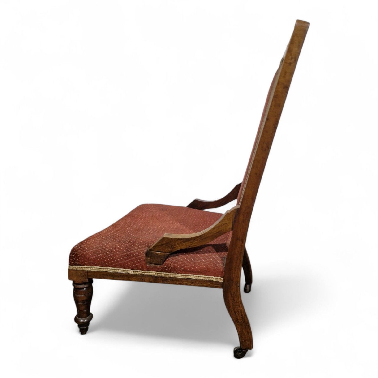 photo buy Antique Victorian Fireside Chair Carved Occasional Salon Chair Bedroom Chair
