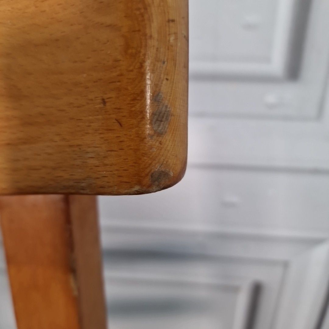 Vintage Wooden Dining Chair – Beech Wood Frame – Mid Century Retro Kitchen Seat photo vinterior