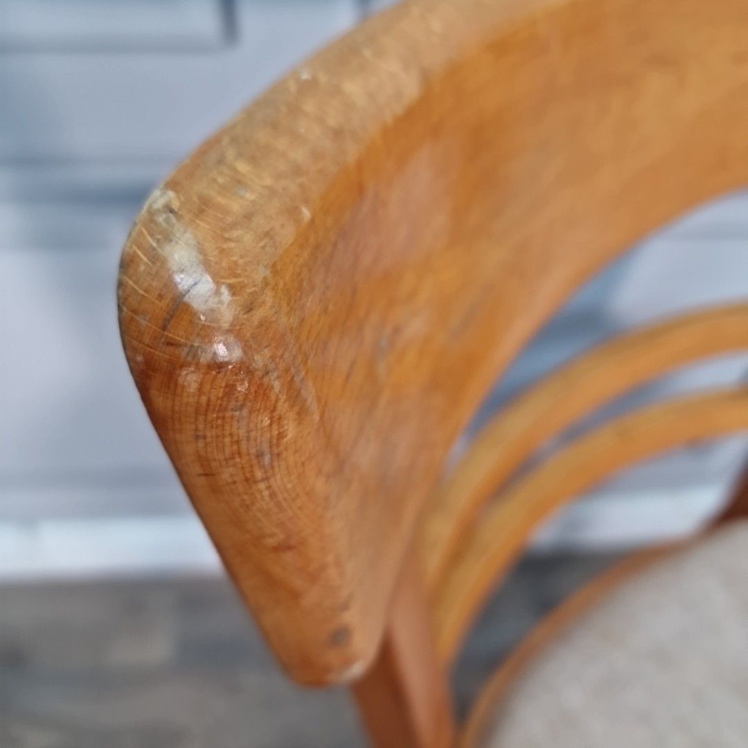 Vintage Wooden Dining Chair – Beech Wood Frame – Mid Century Retro Kitchen Seat photo buy