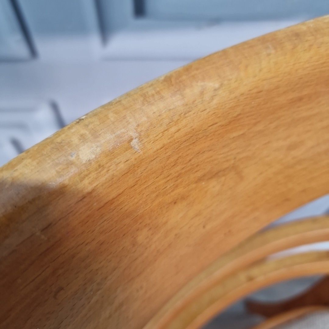 Vintage Wooden Dining Chair – Beech Wood Frame – Mid Century Retro Kitchen Seat photo vintage