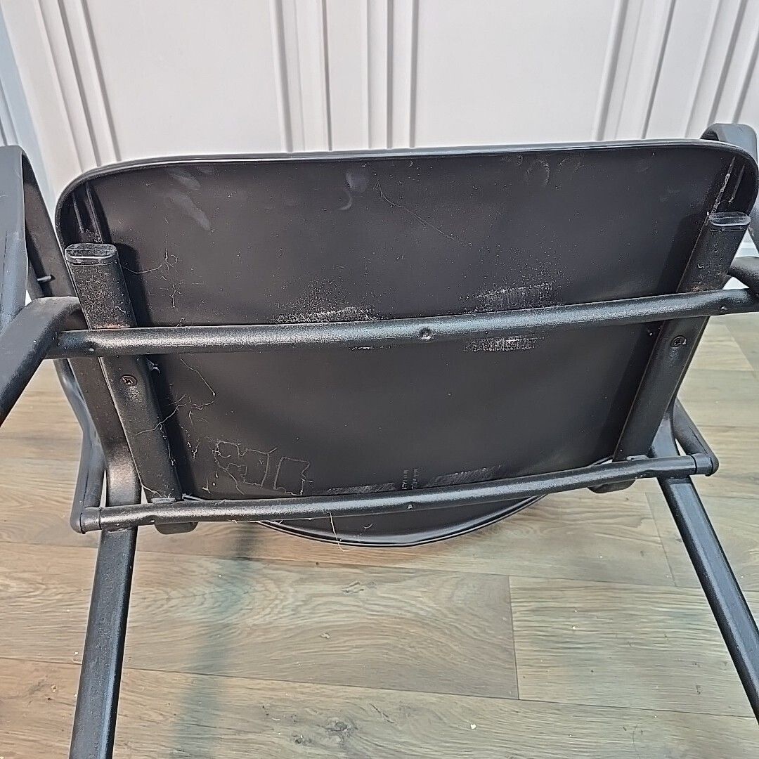 photo buy 5 Stacking Office Chairs Black Conference With Arms Guest Visitor Waiting Room