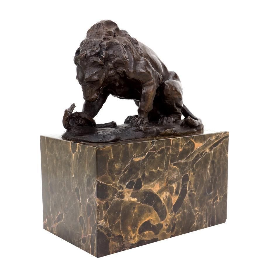 Art Deco Style Brown Patinated Bronze Animal Sculpture photo buy