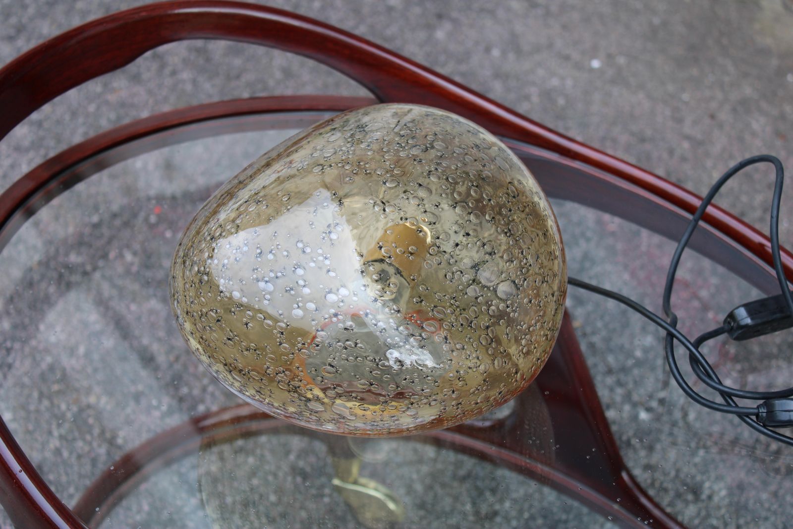 Veart Venini Sasso Vetro Di Murano Pulegoso 1970s Table Lamp photo furniture