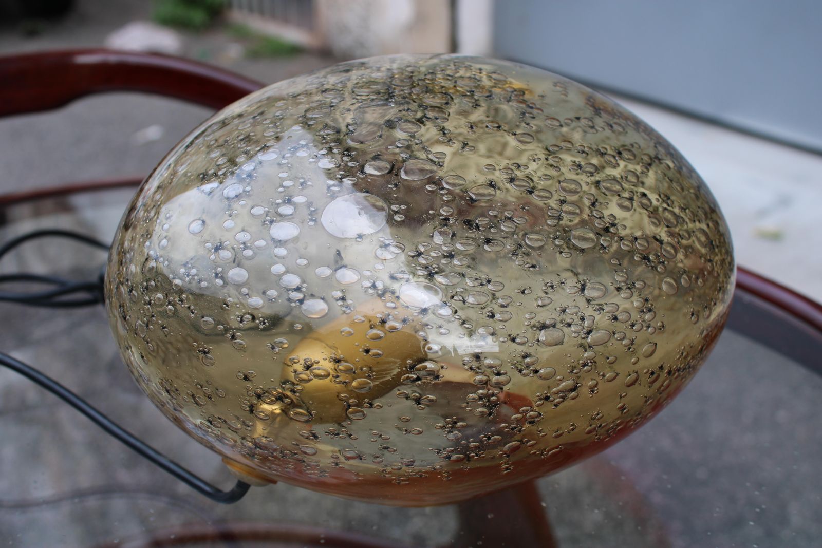 photo for sale Veart Venini Sasso Vetro Di Murano Pulegoso 1970s Table Lamp