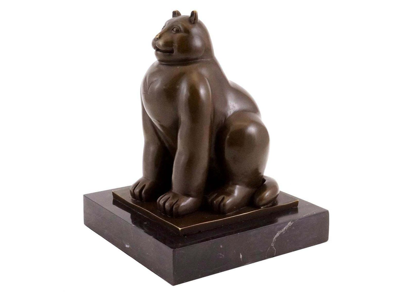 Sculpture Fat Cat In Bronze, Contemporary Style, 20th Century photo 1734.0