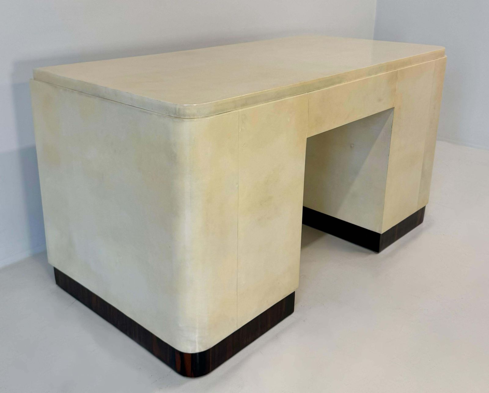 photo buy Italian Art Deco Parchment Desk In The Style Of Borsani, 1940s