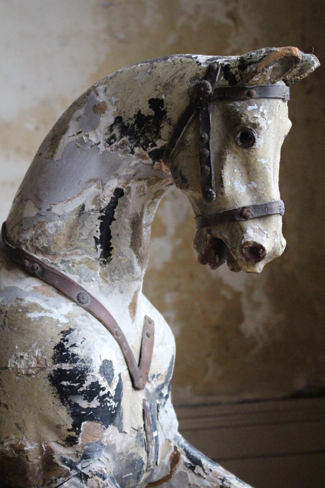 19th C English Country House Carved Wooden Rocking Horse G & J Lines Of London photo for sale