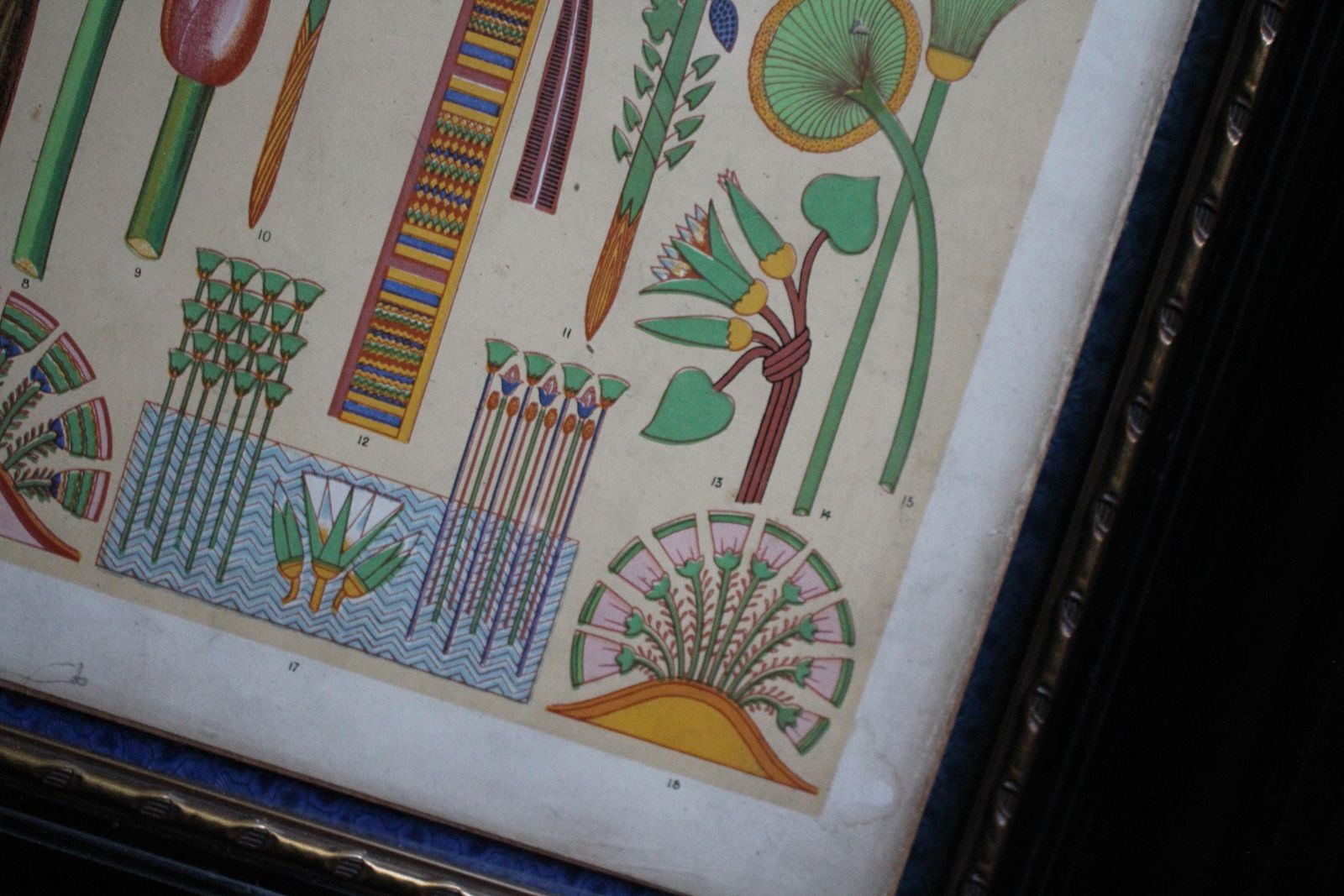 photo furniture The Grammar Of Ornament, 1856 Owen Jones Pair Of Framed Plates Egyptian & Hindoo