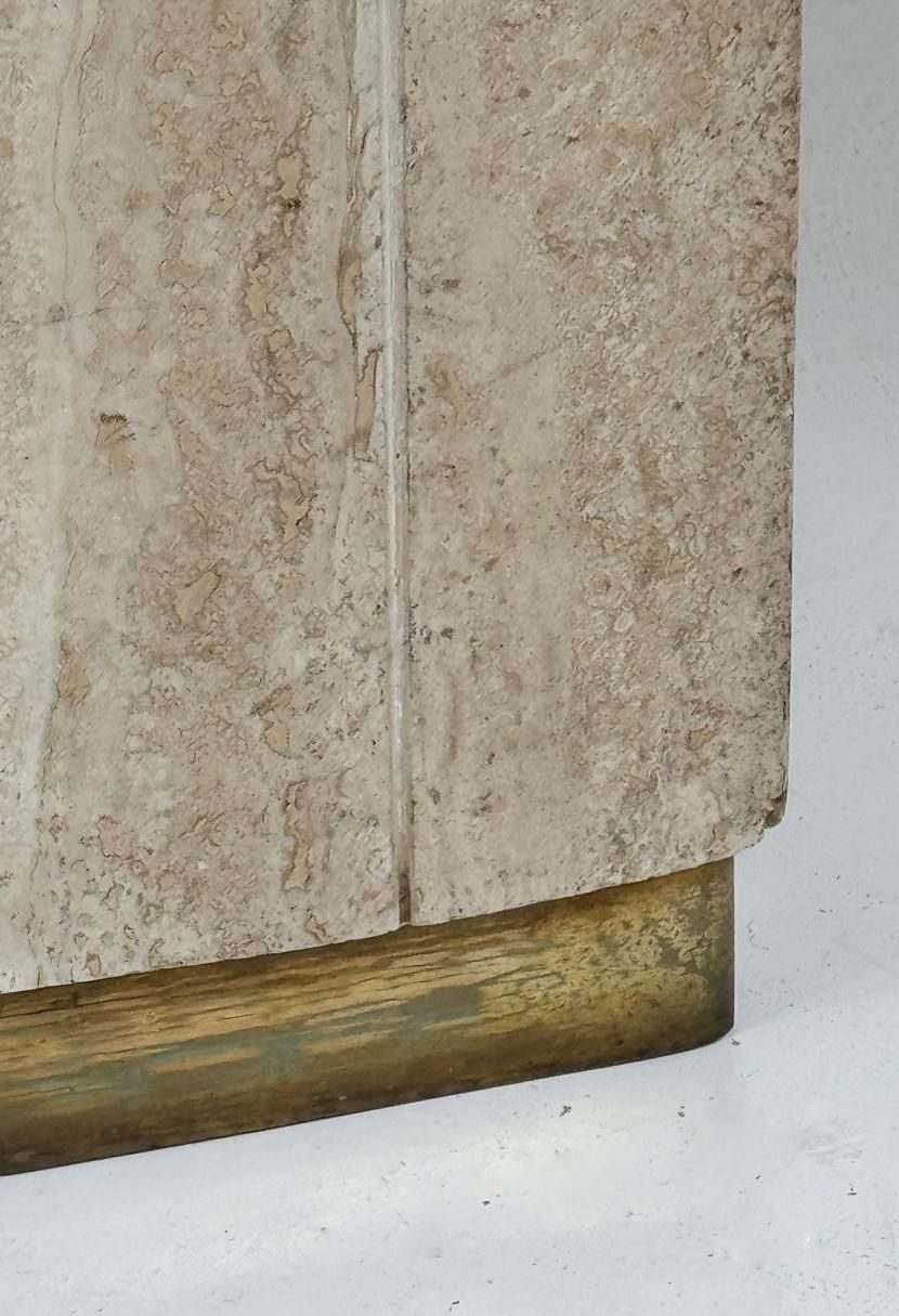 Mid Century Modern Travertine Dining Table By Willy Rizzo, 1970s photo 6101.0