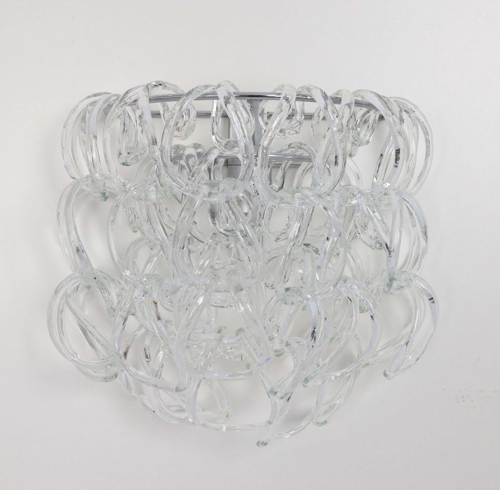Large Pair Of Angelo Mangiarotti Murano Sconce Wall Lights, Vistosi, Italy, 1960 photo 1207.0
