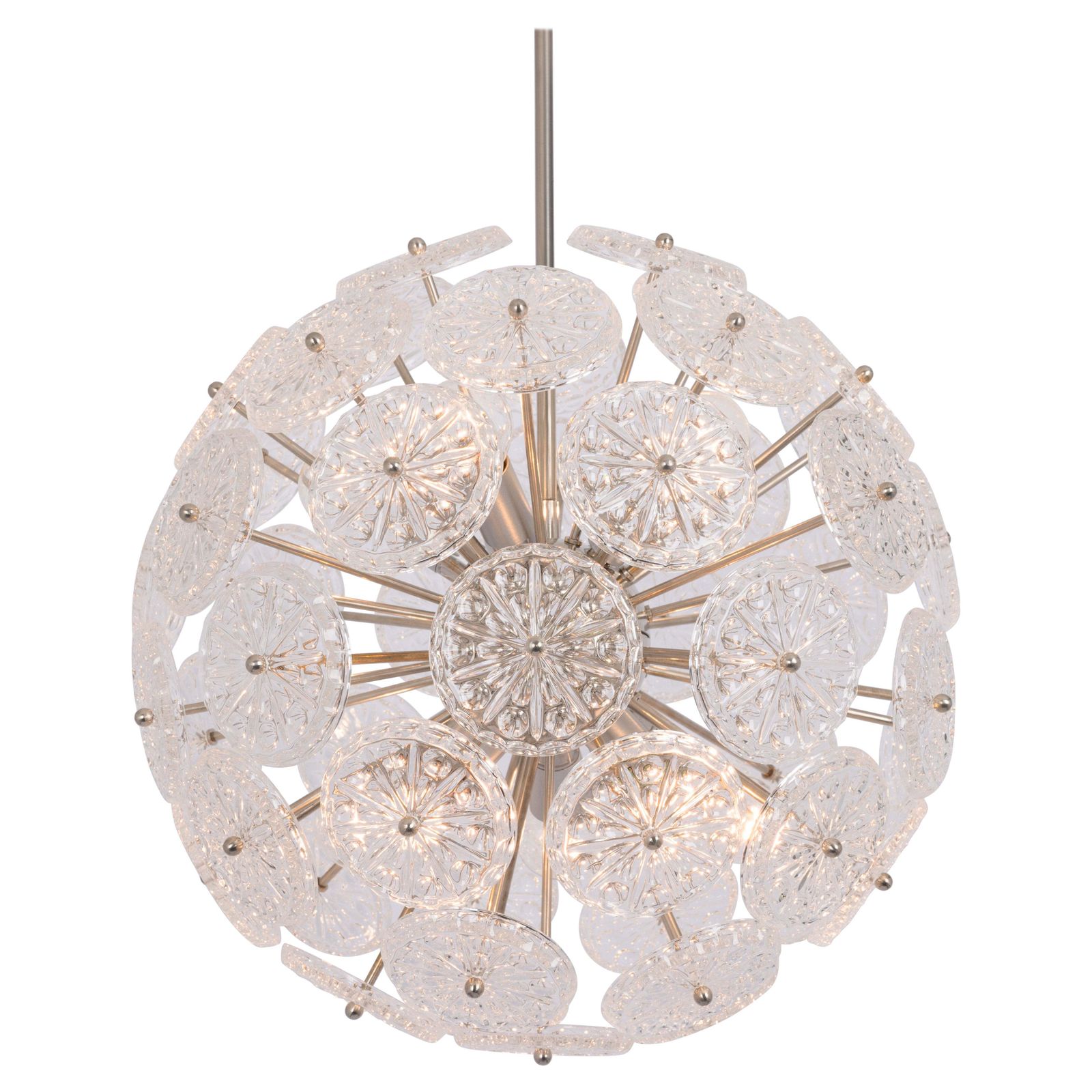 Stunning Floral Chrome Sputnik Chandelier, Germany, 1960s