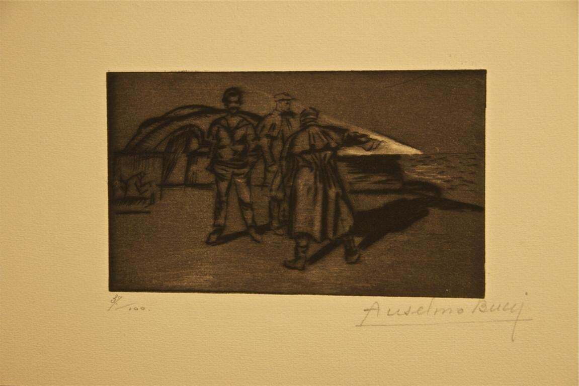 Anselmo Buccidans Le Fort   Etching By Anselmo Bucci   19171917