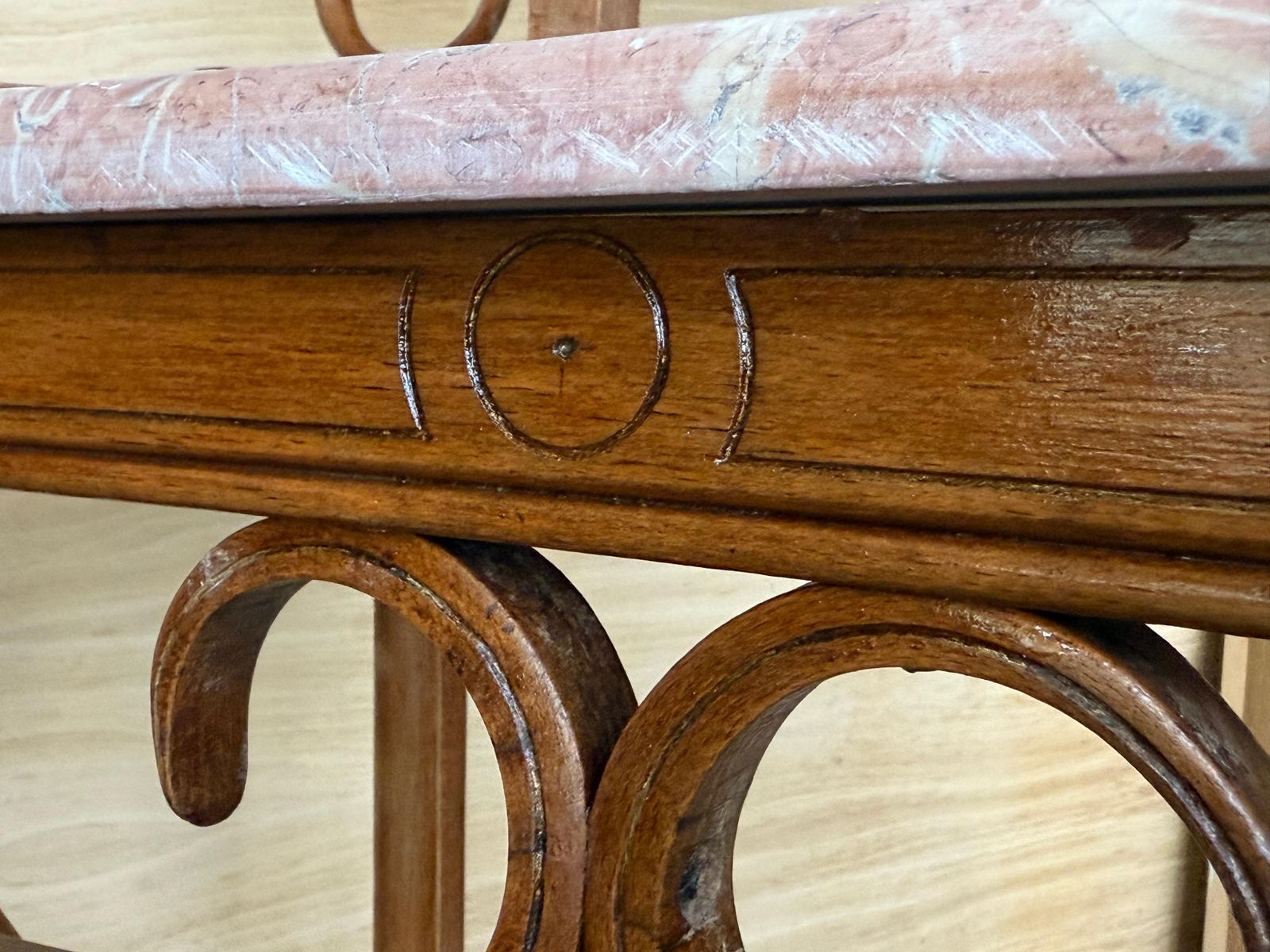 2283.0 Victorian Bentwood Thonet Style Dressing Table With Marble Top photo