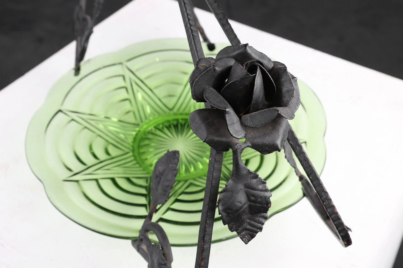 Art Deco Glass And Metal Fruit Bowl, France, 1920s photo 892.0