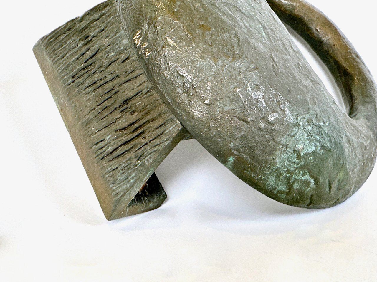 Brutalist Push And Pull Alpana Door Handle In Bronze, 1970s photo for sale