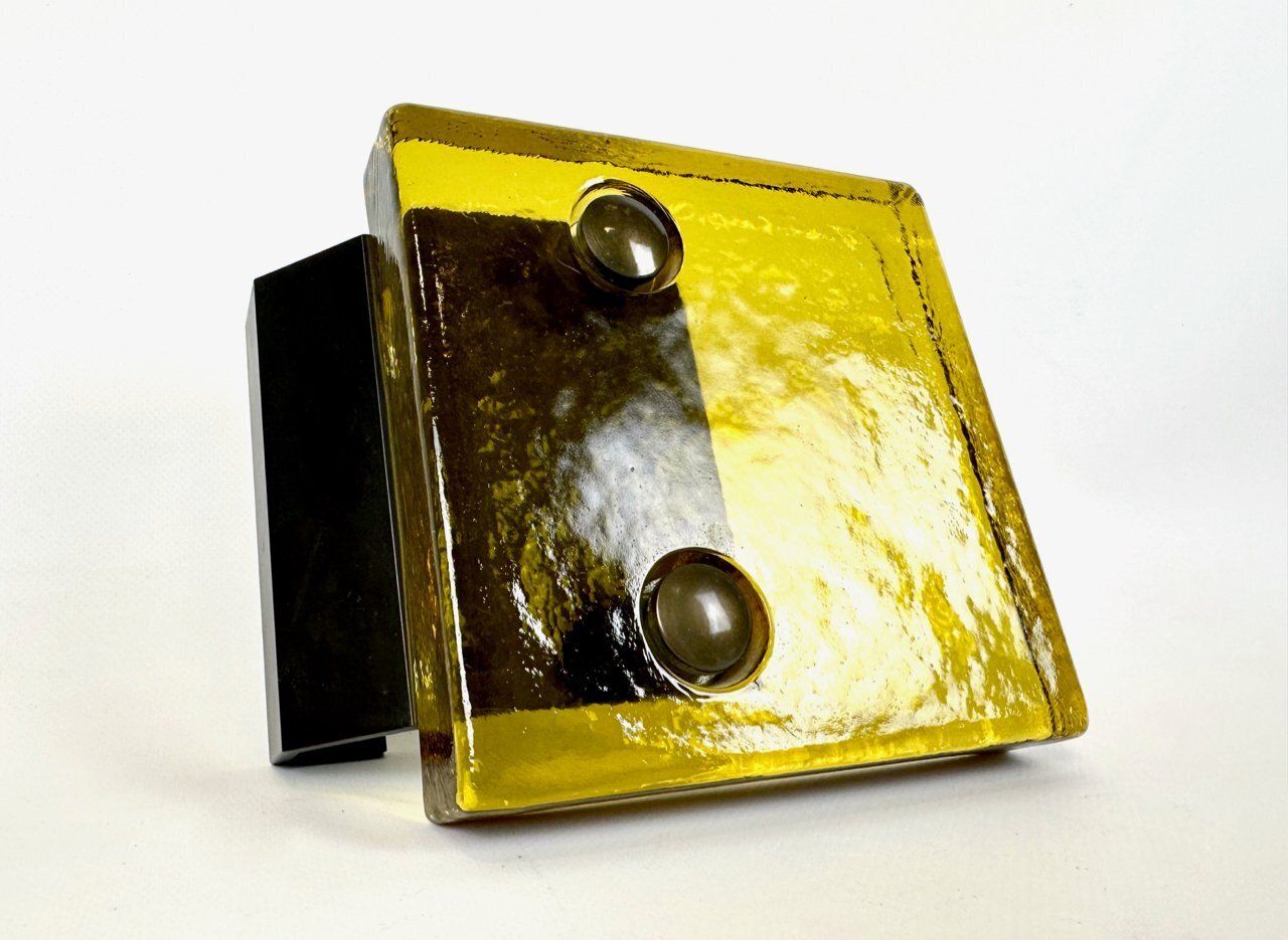Mid Century Modern Amber Glass Push And Pull Alpana Door Handle, 1960s photo furniture
