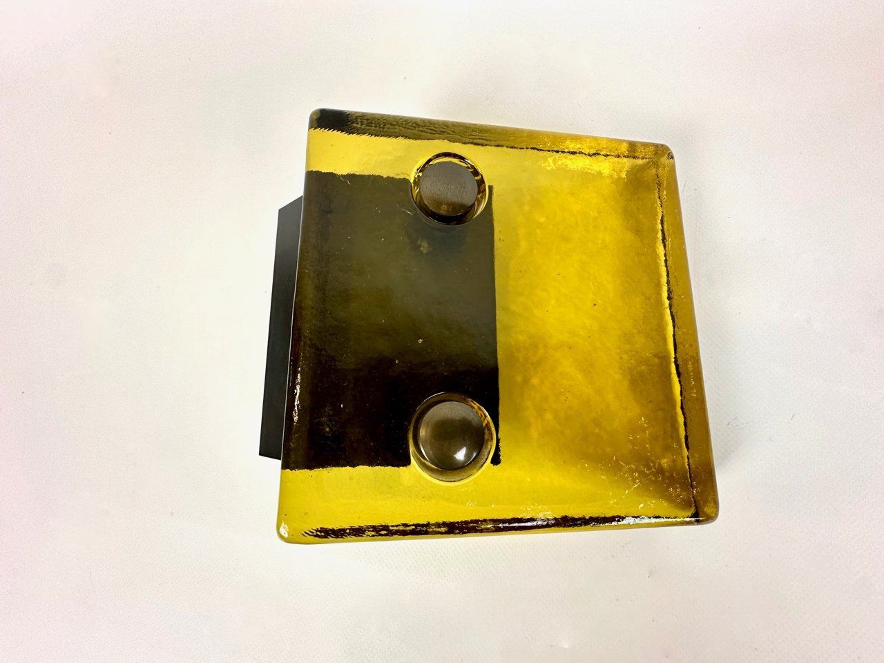 Mid Century Modern Amber Glass Push And Pull Alpana Door Handle, 1960s photo for sale
