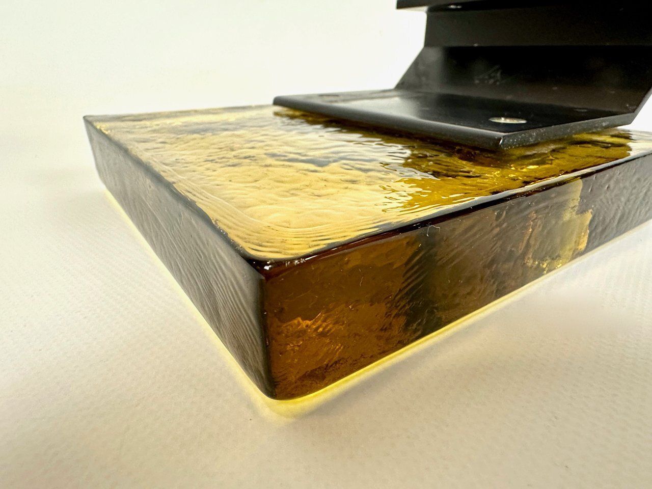 photo for sale Mid Century Modern Amber Glass Push And Pull Alpana Door Handle, 1960s
