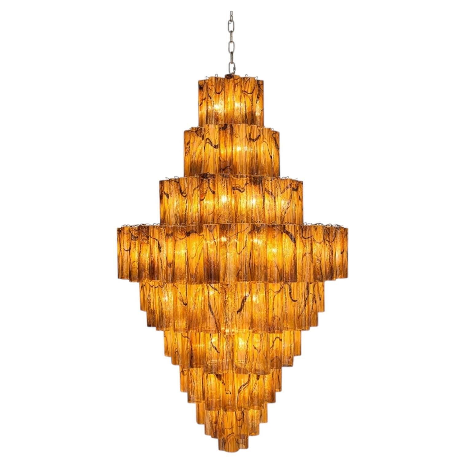 Pair Giant Italian Glass Alabaster Chandeliers, Murano photo furniture