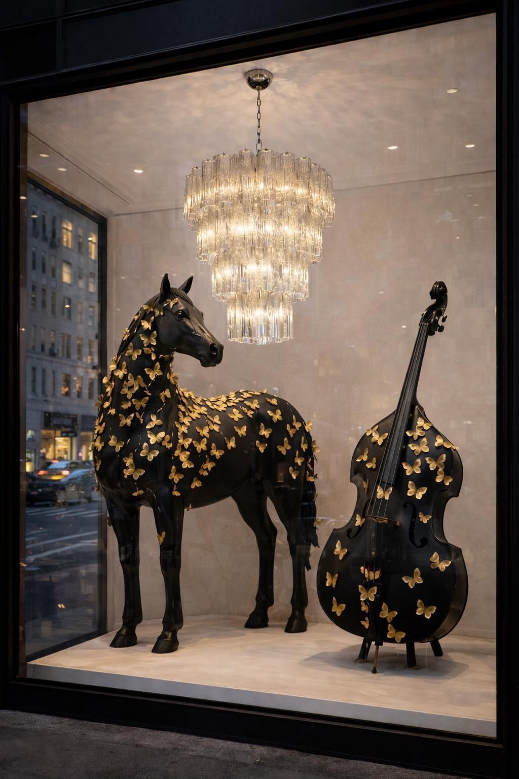 3058.0 Italian Chandelier In Smoket Murano Glass photo