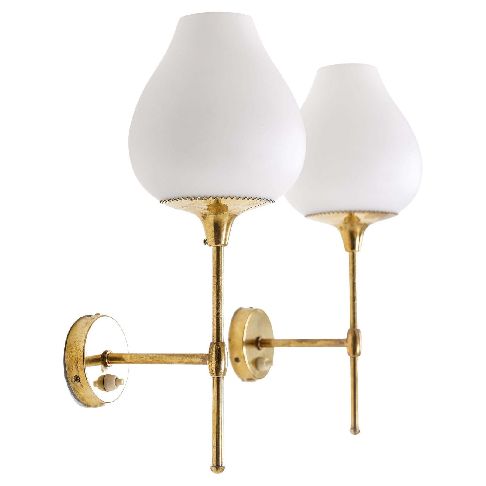 Pair Of Wall Lights By Bergboms, Sweden, 1950s