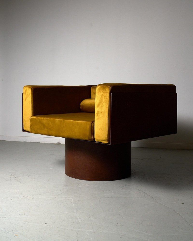 Corten Steel Seating Group, 1980s, Set Of 2 photo 10486.0