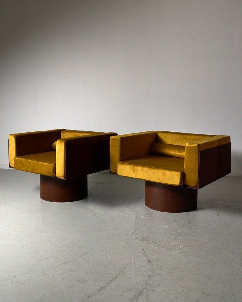 Corten Steel Seating Group, 1980s, Set Of 2 photo vinterior