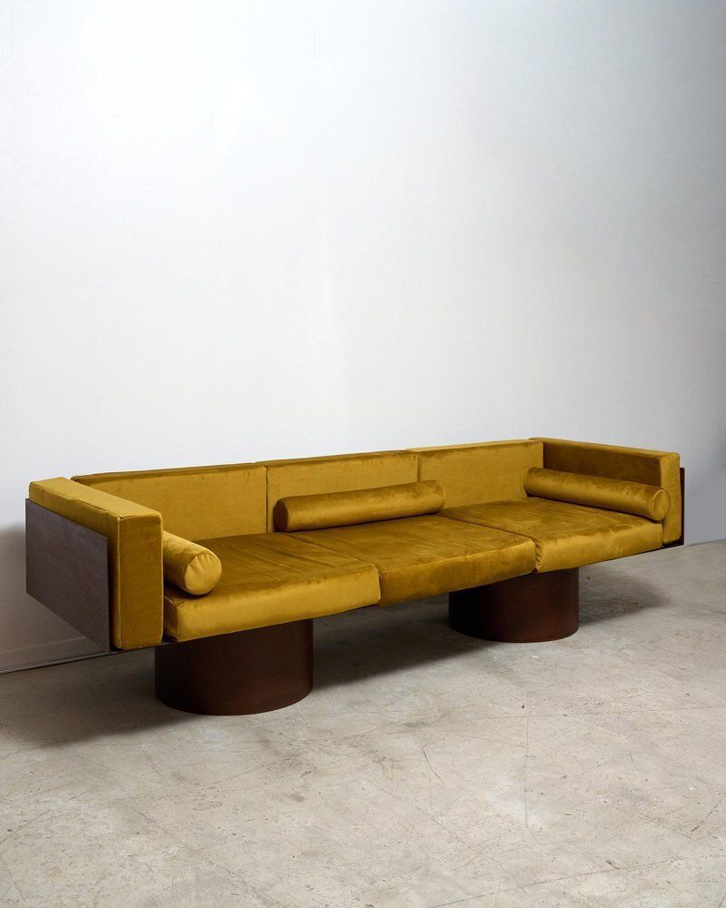 10486.0 Corten Steel Seating Group, 1980s, Set Of 2 photo