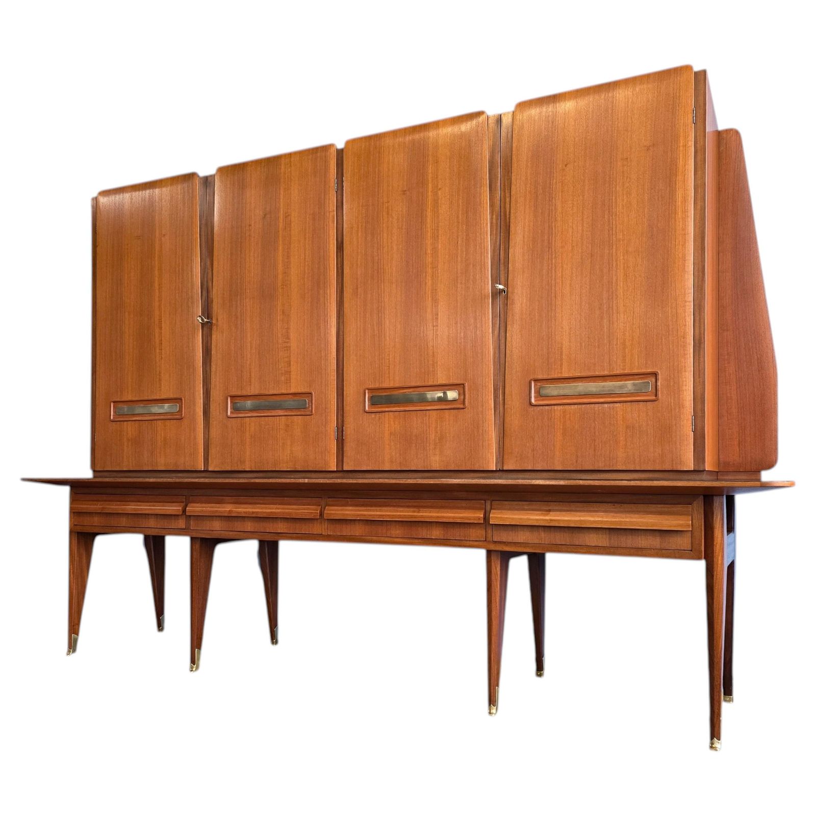 Italian Mid Century Sideboard Or Cabinet Bar Designed By Vittorio Dassi In 1950s