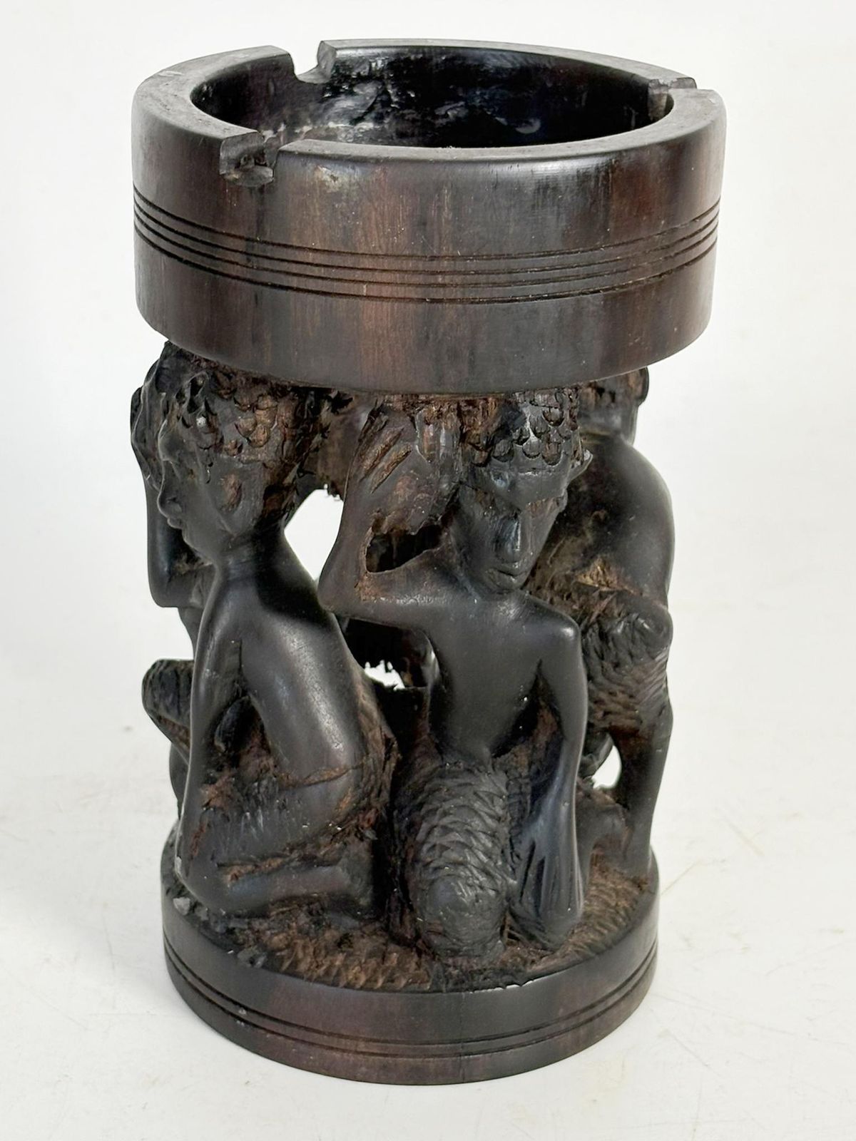 Wooden Ashtray In The Shape Of A Sculpture, France, 1950 photo vintage