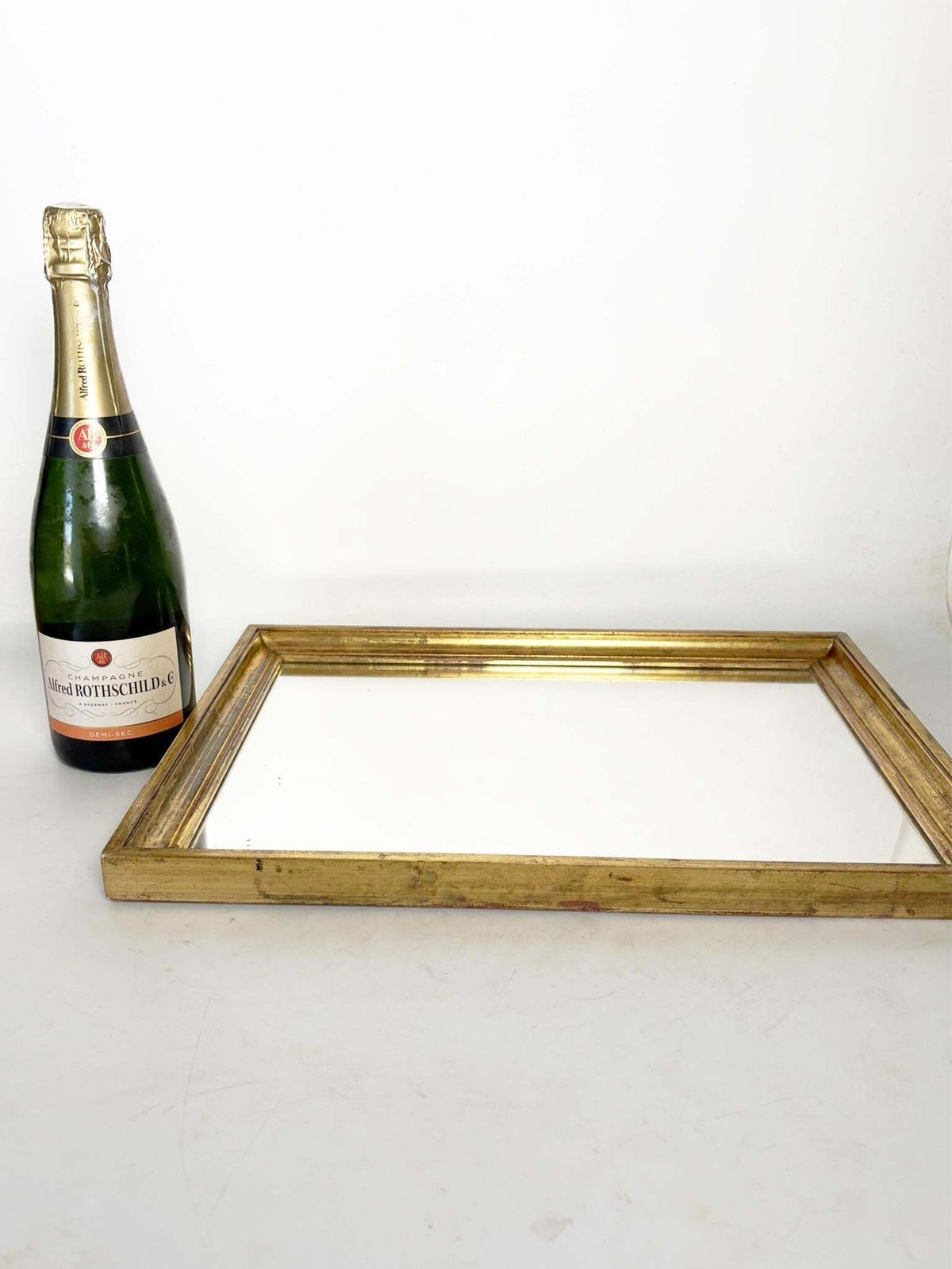 Gilded Mirror With Gold Leaf, 20th Century, Beautiful Antique Patina photo 483.0